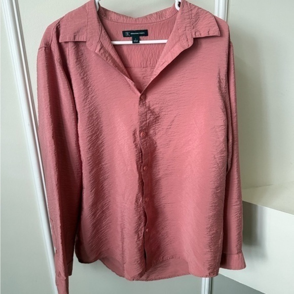 INC International Concepts Tops - INC International Concepts Pink Casual Button Down Shirt